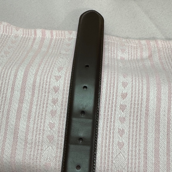 COACH Men's Brown Leather Belt with gold Buckle Size 40 - Picture 5 of 7